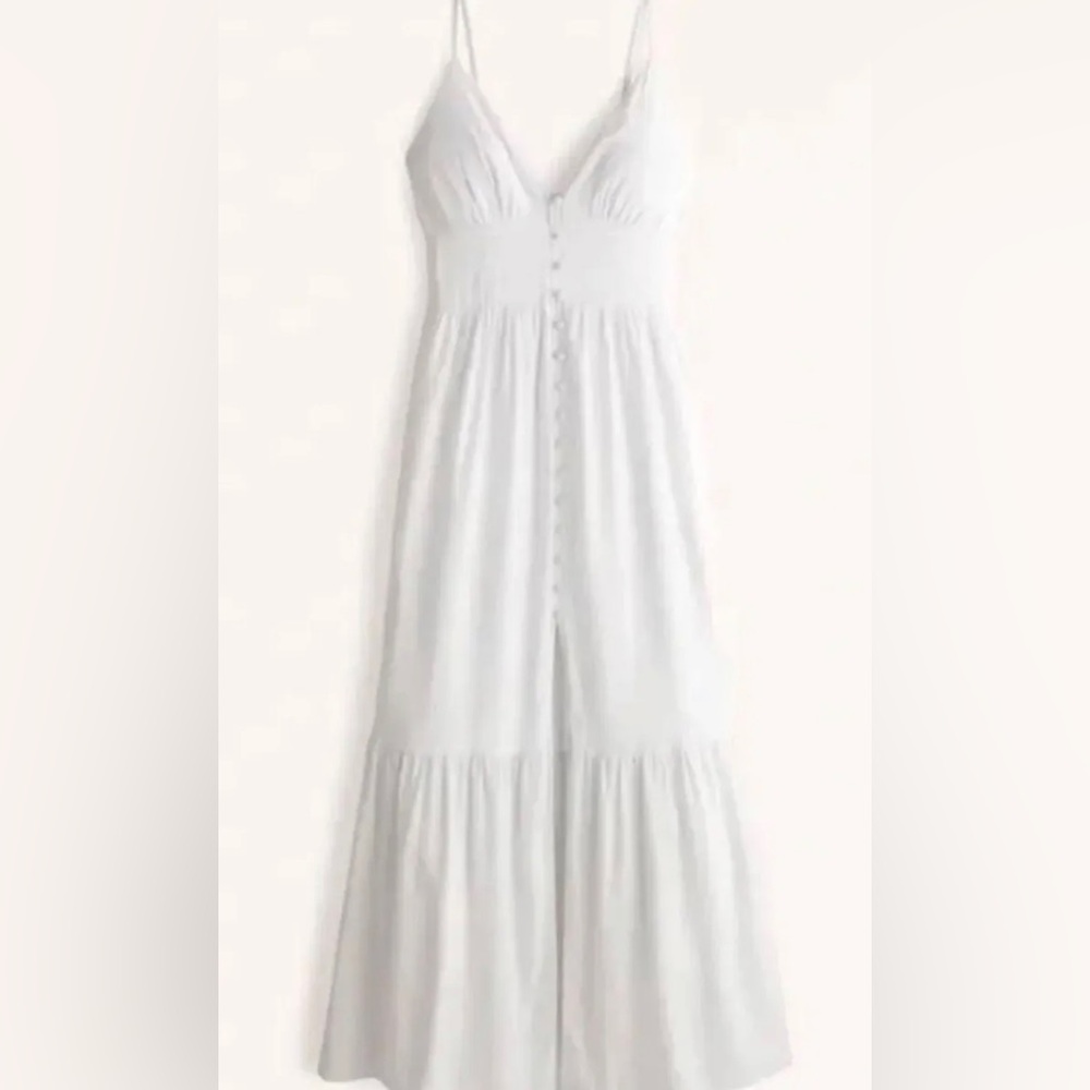 Abercrombie & Fitch white midi dress